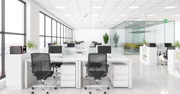 Un bureau moderne à Reims maintenu propre par Vifacio.